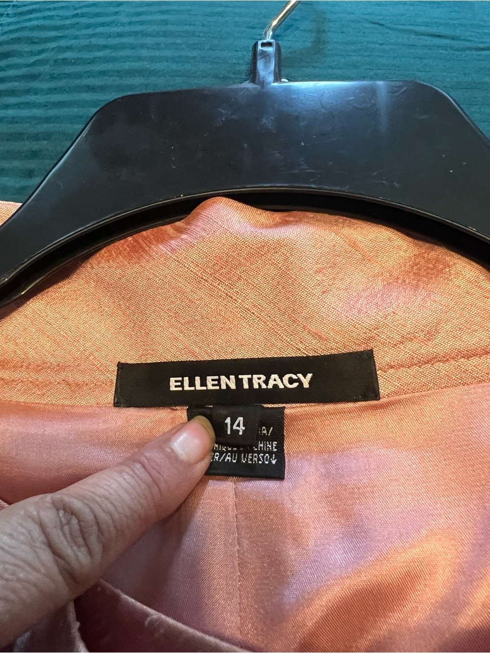 Ellen Tracy Rose Pink SilkTwo-Piece Skirt Set - Picture 4 of 16